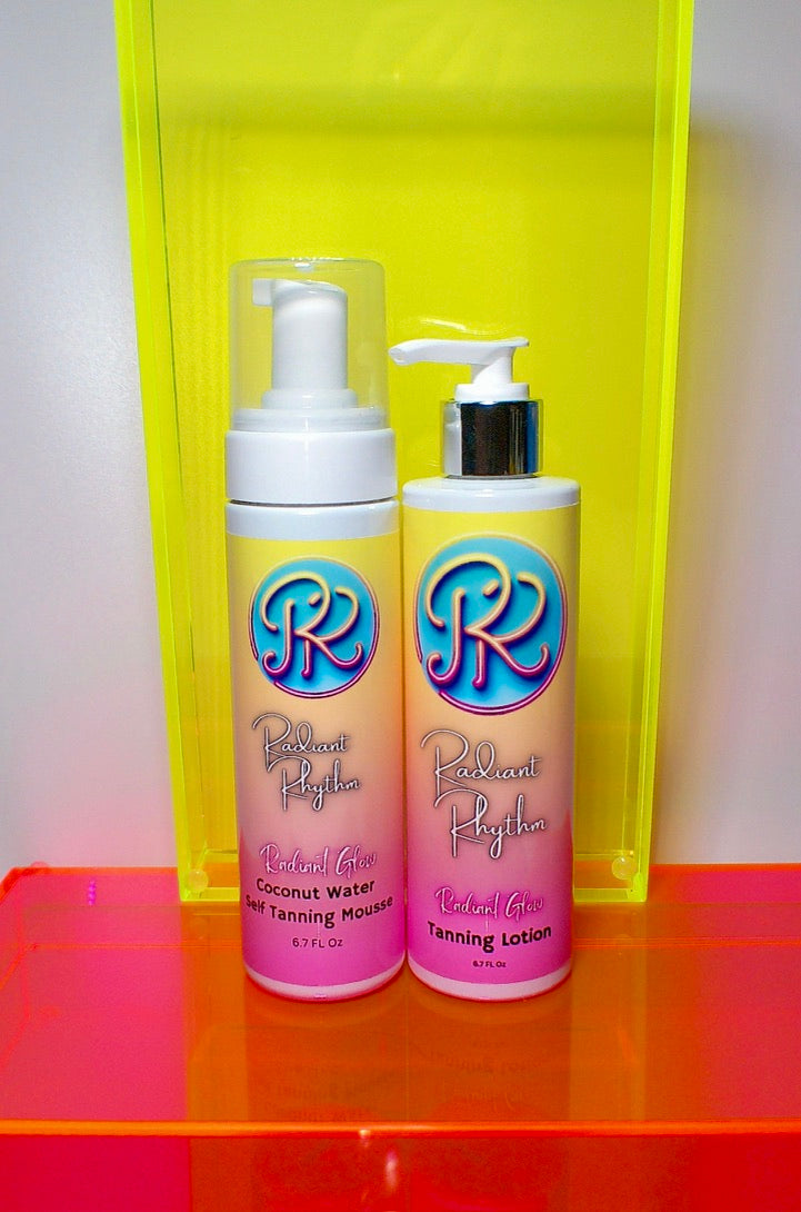 Coconut Water Self Tanning Mousse and Tanning Lotion