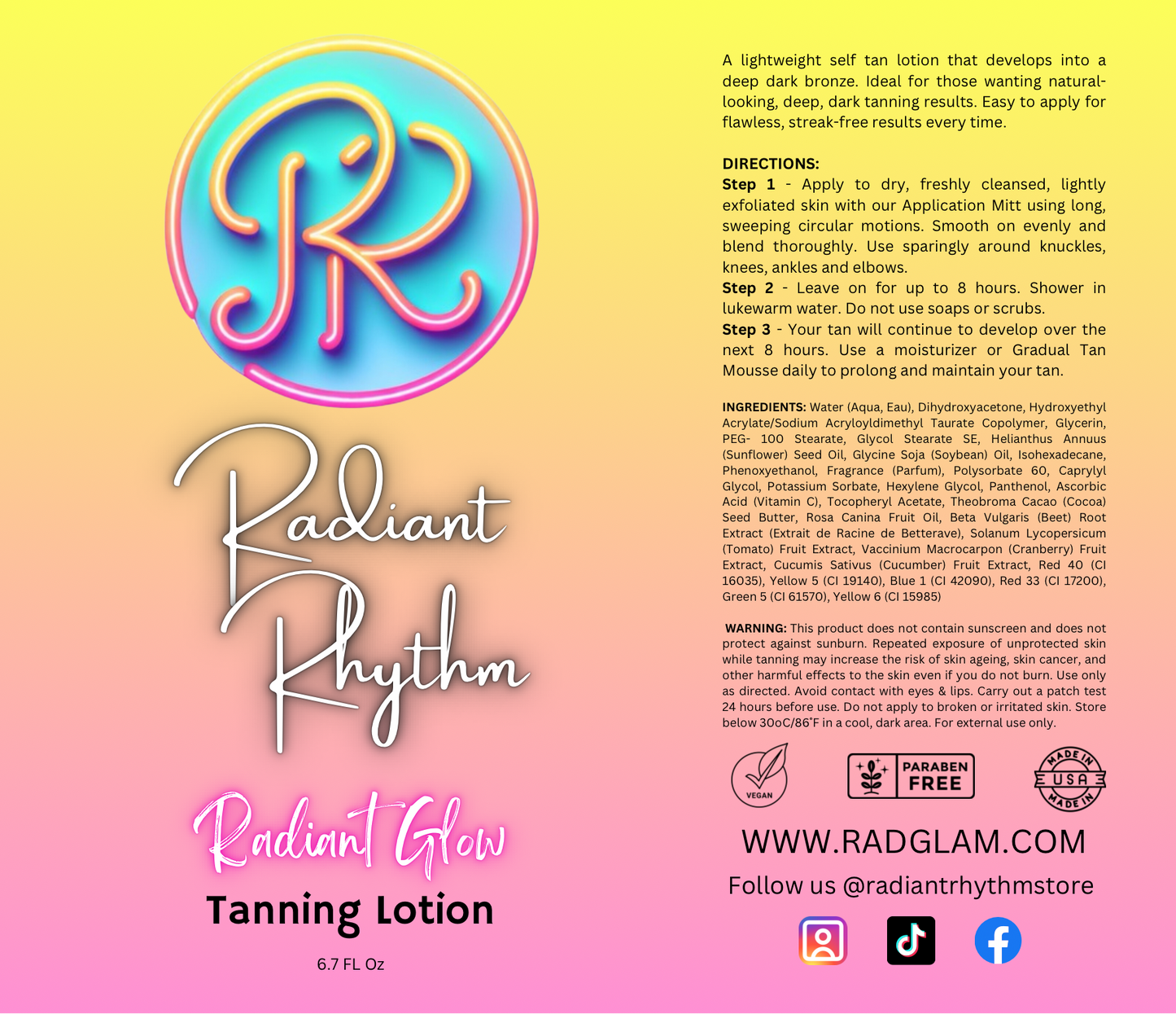 Coconut Water Self Tanning Mousse and Tanning Lotion